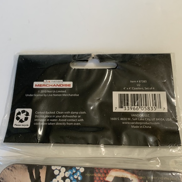 U2 Coaster Set collectible New - Picture 9 of 9